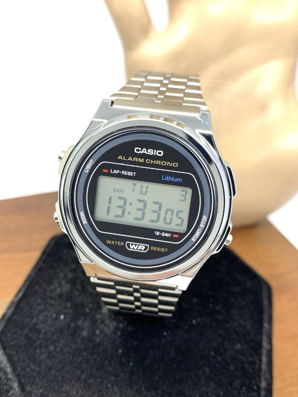 Casio Men's Watch A171WE Quartz Digital 36mm Black Dial Stainless Steel 593